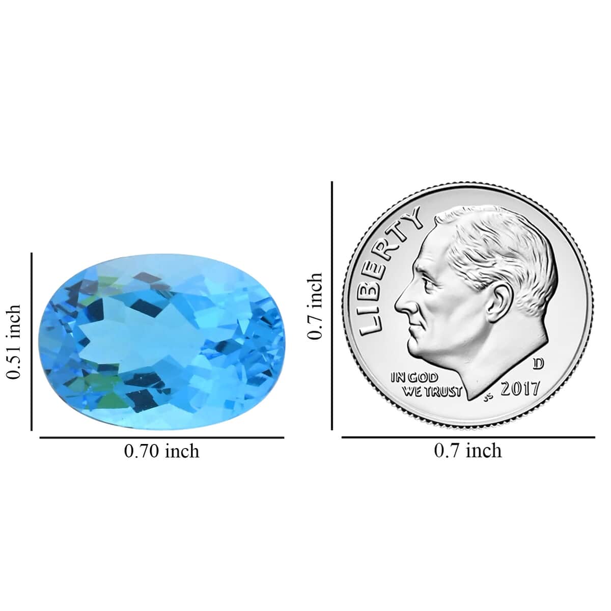 AAAA Swiss Blue Topaz (Ovl 18x13 mm) 15.00 ctw image number 3