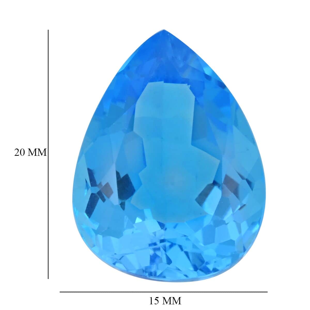 AAAA Swiss Blue Topaz (Pear 20x15 mm) 1.50 ctw image number 3