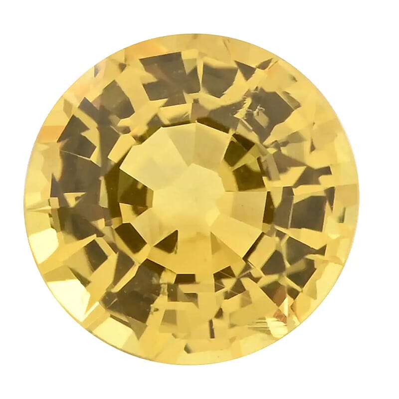 AAAA Madagascar Yellow Sapphire (Rnd 5.5 mm) 0.80 ctw Loose Gemstone