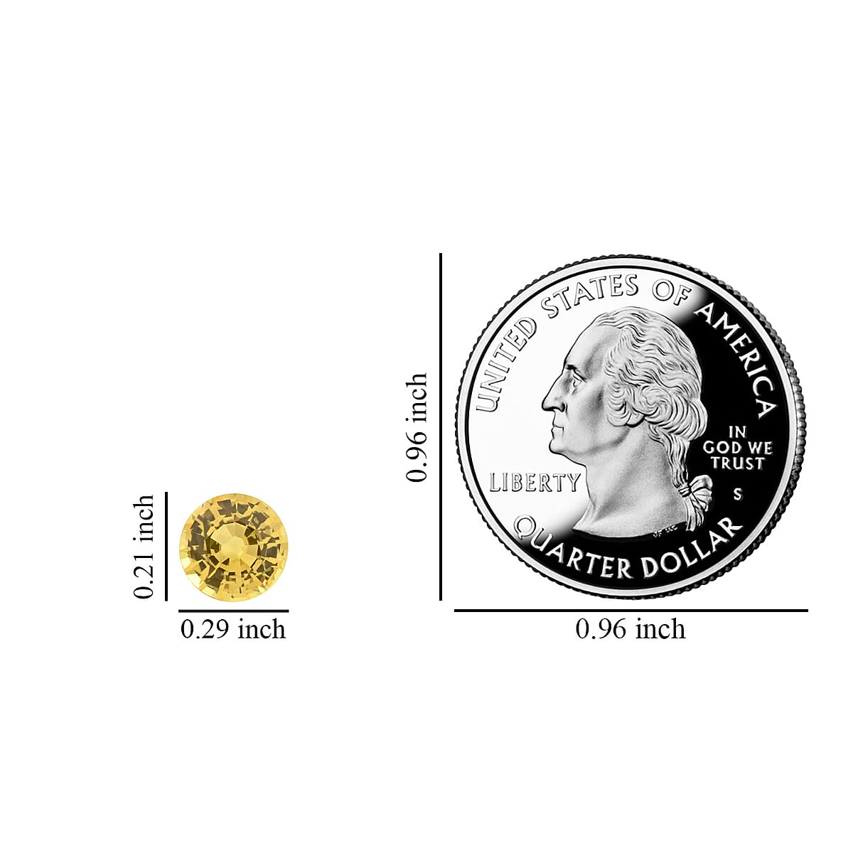 AAAA Madagascar Yellow Sapphire (Rnd 5.5 mm) 0.80 ctw Loose Gemstone image number 4