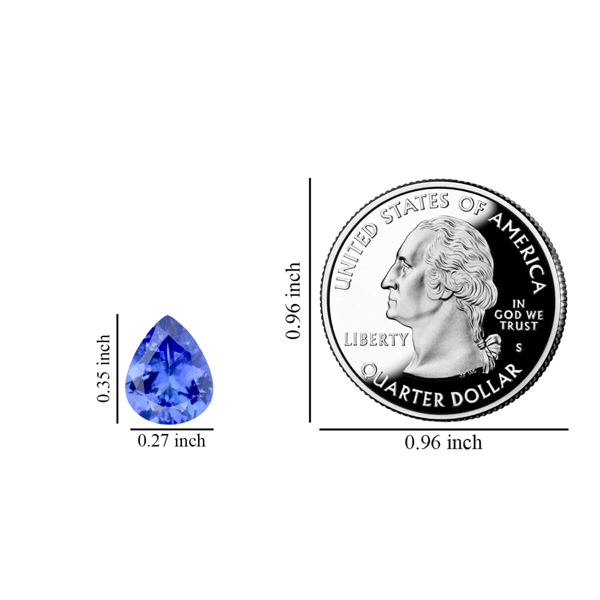 Premium Tanzanite (Pear 9x7 mm) 1.50 ctw image number 4
