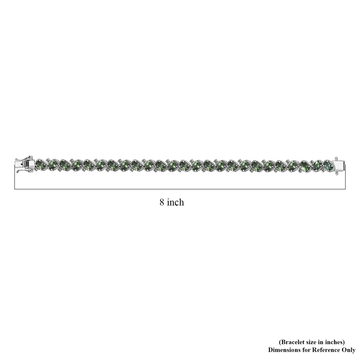 D'Joy Madagascar Green Apatite 12.75 ctw Floral Vine Bracelet in Rhodium Over Sterling Silver (7.25 In) image number 4
