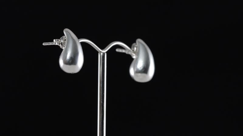 Electroform Tear Drop Earrings in Sterling Silver 1.20 Grams
