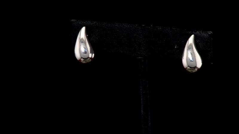 Electroform Tear Drop Earrings in Sterling Silver 1.20 Grams