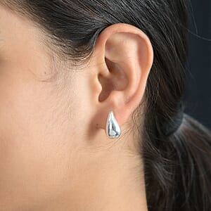 Electroform Tear Drop Earrings in Sterling Silver 1.20 Grams