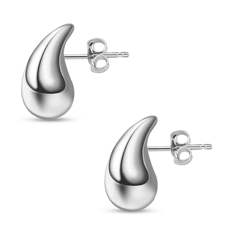 Electroform Tear Drop Earrings in Sterling Silver 1.20 Grams