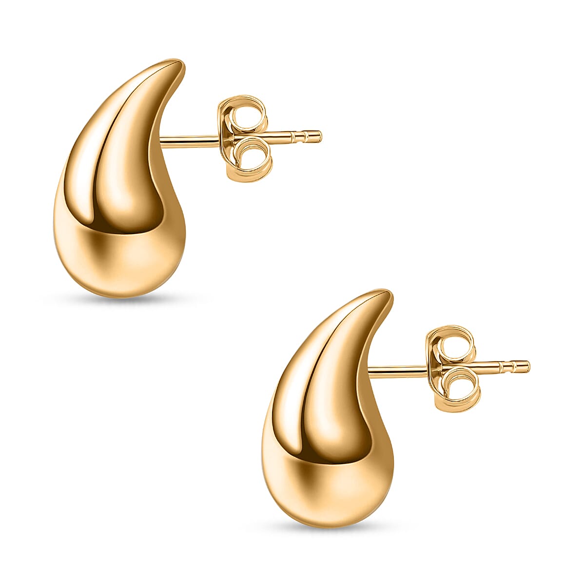 Electroform Tear Drop Earrings in 14K Yellow Gold Over Sterling Silver 1.20 Grams image number 4