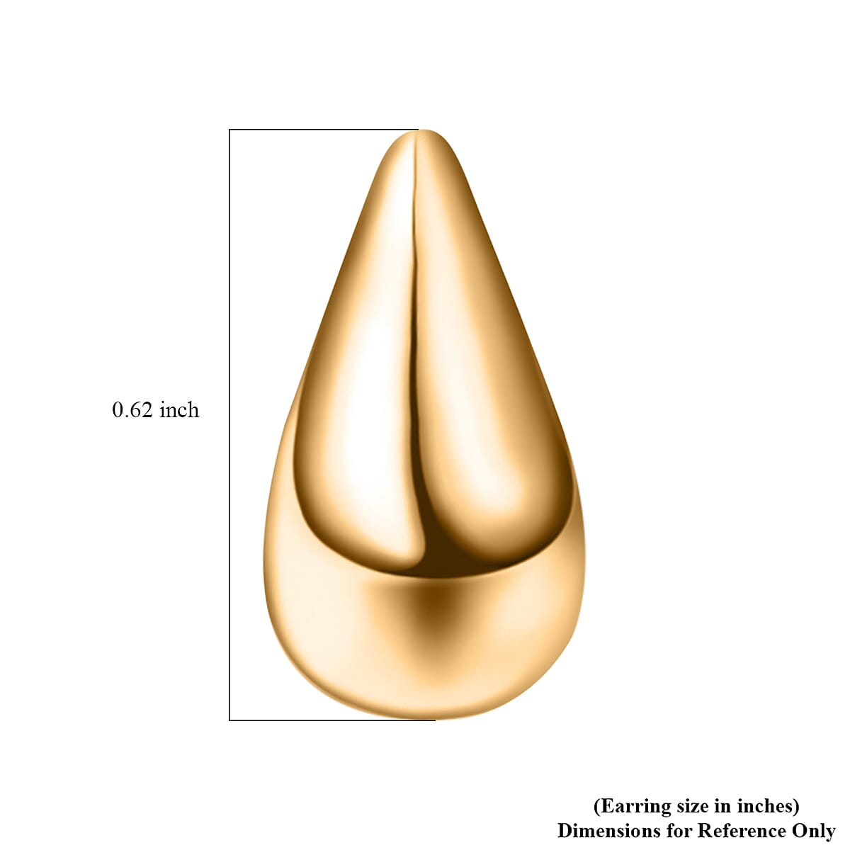 Electroform Tear Drop Earrings in 14K Yellow Gold Over Sterling Silver 1.20 Grams image number 5