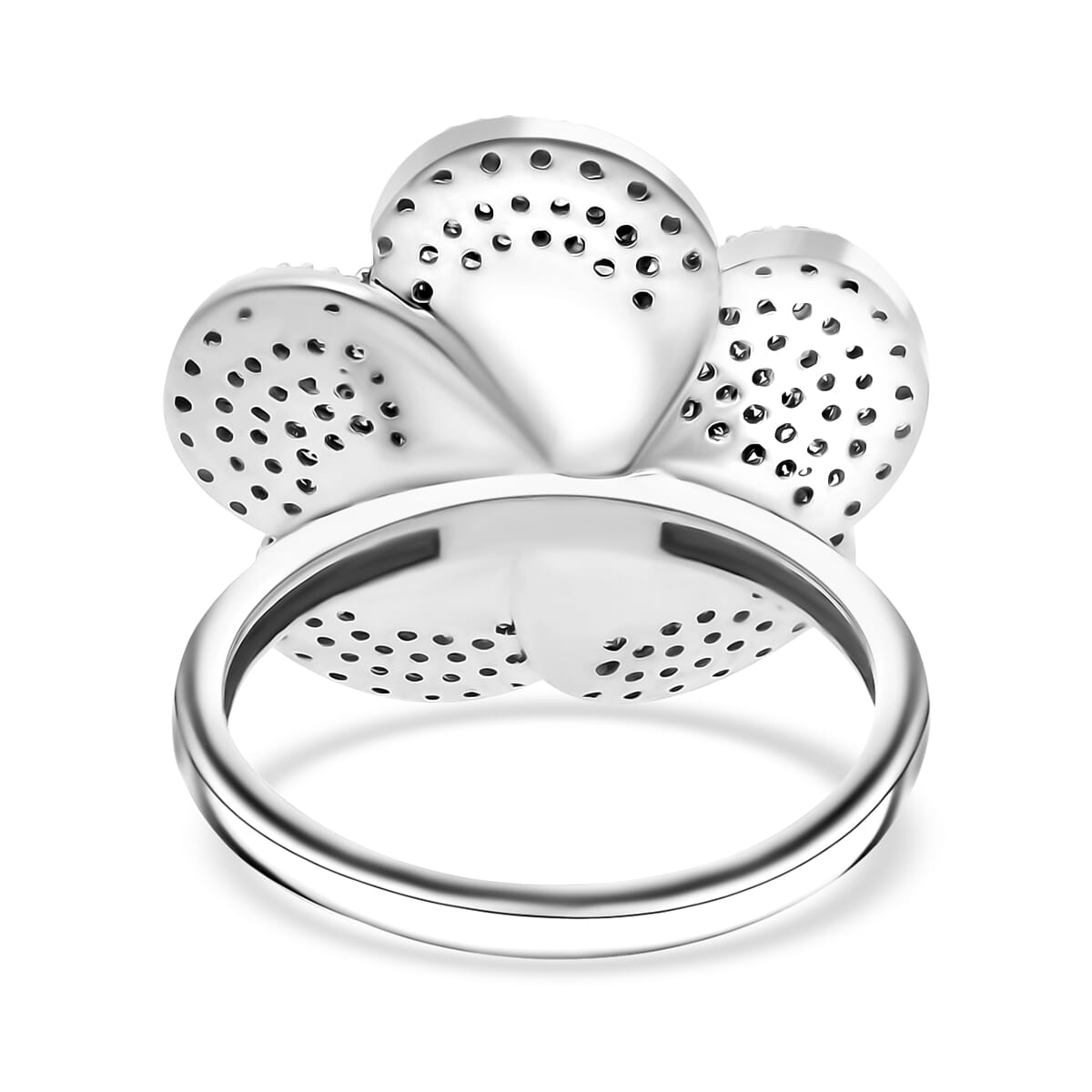 Diamond 1.00 ctw Enchanted Bloom Ring in Platinum Over Sterling Silver (Size 6.0) image number 2
