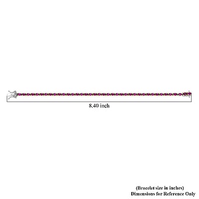 D'Joy Radiant Ember Garnet 11.65 ctw Tennis Bracelet in 18K Vermeil YG and Rhodium Sterling Silver (8.00 In)