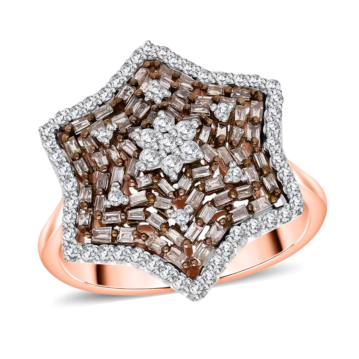 Buy Doorbuster Natural Champagne and White Diamond 1.00 ctw Buy Doorbuster Natural Champagne and White Diamond 1.00 ctw