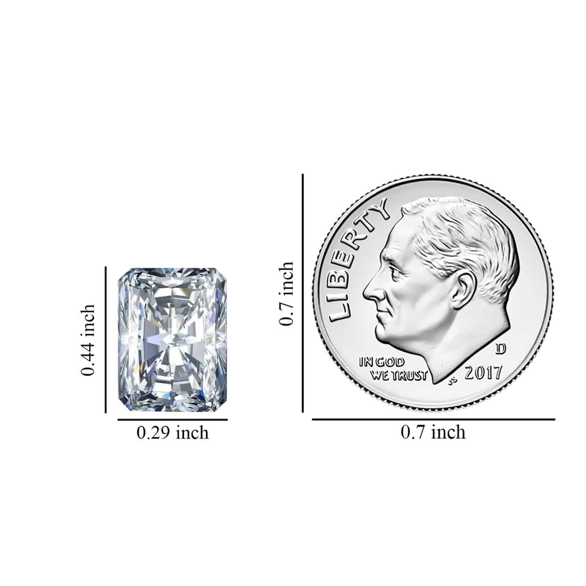 IGI Certified Luxuriant Lab Grown Diamond (G VS2) (Radiant 11.3x7.5 mm) (Del. in 10-12 Days) 4.00 ctw image number 2