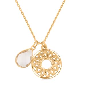 Simulated White Diamond 3.50 ctw Necklace in Goldtone 18 Inches