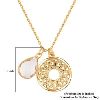 Simulated White Diamond 3.50 ctw Necklace in Goldtone 18 Inches