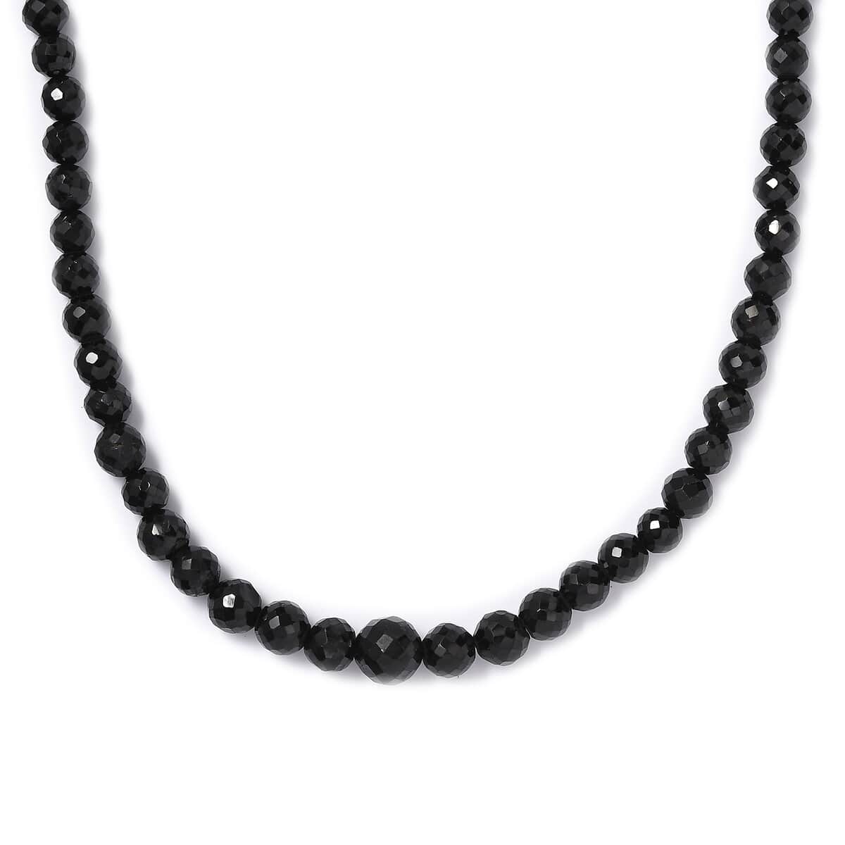 Thai Black Spinel 166.00 ctw Beaded Necklace in Stainless Steel 20 Inches image number 0