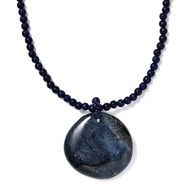 Sodalite and Lapis Lazuli 185.75 ctw Beaded Necklace in Stainless Steel 20 Inches