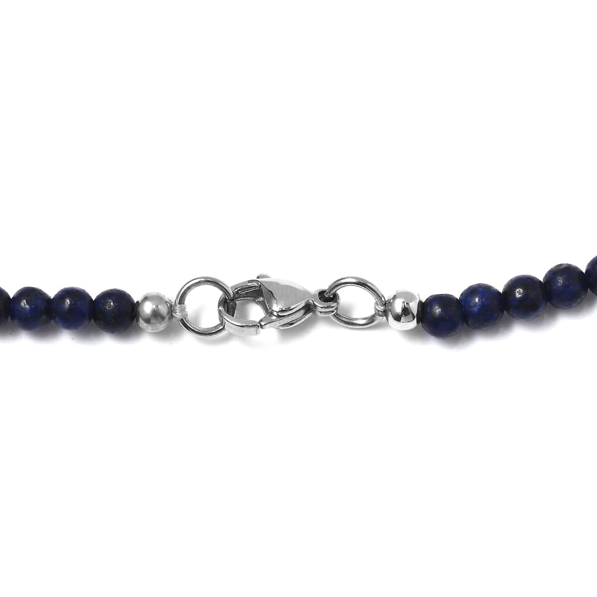 Sodalite and Lapis Lazuli 185.75 ctw Beaded Necklace in Stainless Steel 20 Inches image number 4