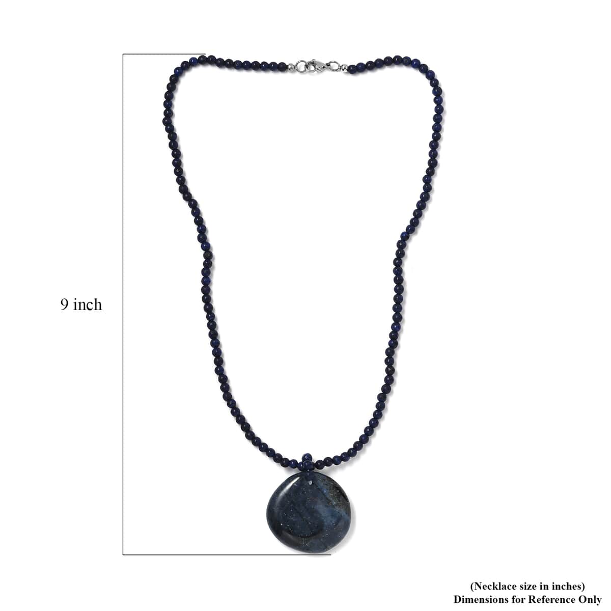 Sodalite and Lapis Lazuli 185.75 ctw Beaded Necklace in Stainless Steel 20 Inches image number 5