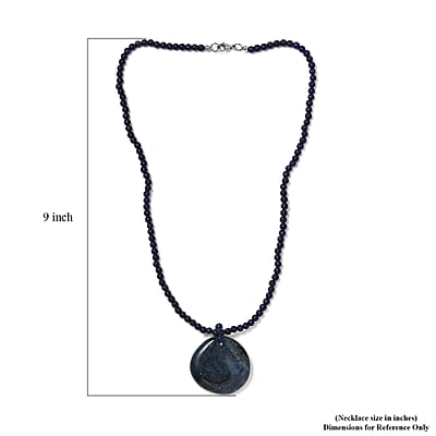 Sodalite and Lapis Lazuli 185.75 ctw Beaded Necklace in Stainless Steel 20 Inches