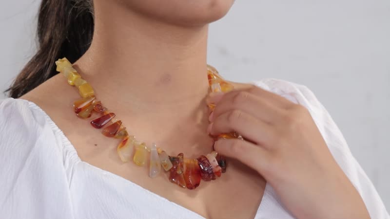 Agate 233.00 ctw Necklace in Platinum Bond 20 Inches