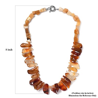 Agate 233.00 ctw Necklace in Platinum Bond 20 Inches