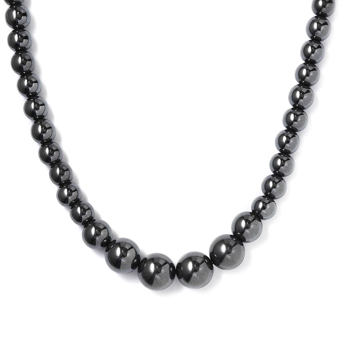 Hematite 491.90 ctw Beaded Necklace in Platinum Bond 20 Inches image number 0