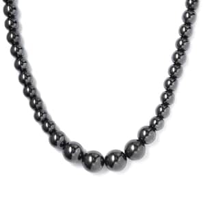 Hematite 491.90 ctw Beaded Necklace in Platinum Bond 20 Inches