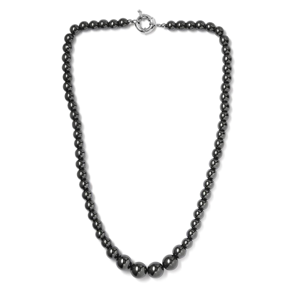 Hematite 491.90 ctw Beaded Necklace in Platinum Bond 20 Inches image number 3