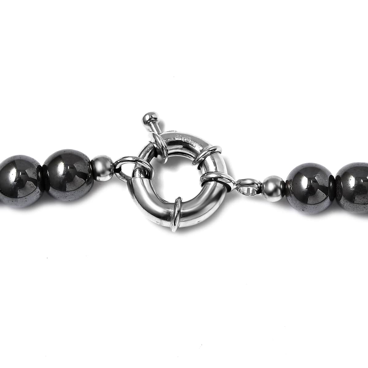 Hematite 491.90 ctw Beaded Necklace in Platinum Bond 20 Inches image number 4