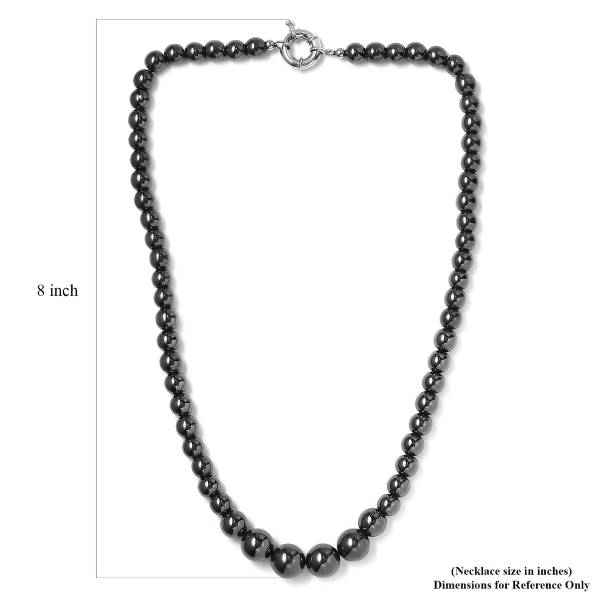 Hematite 491.90 ctw Beaded Necklace in Platinum Bond 20 Inches image number 5