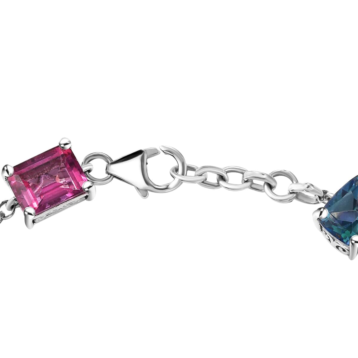 Multi Mystic Topaz 35.75 ctw Bracelet in Rhodium Over Sterling Silver (7.25 In) image number 3