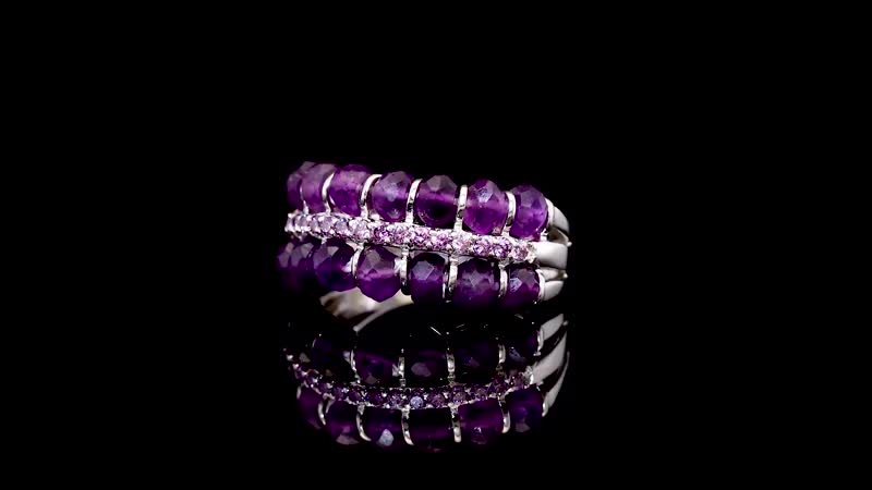 Karis African Amethyst, Simulated Purple Diamond Ring in Platinum Bond (Size 10.0) 5.00 ctw