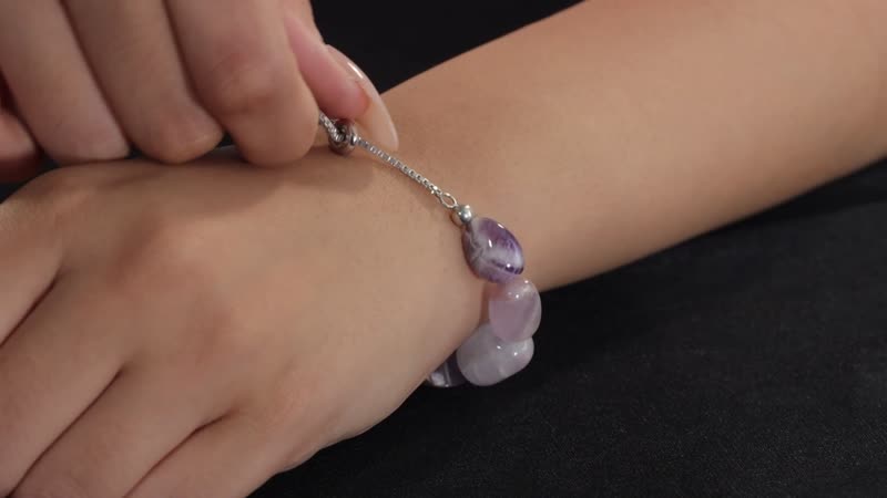 African Amethyst 35.00 ctw Bolo Bracelet in Rhodium Over Sterling Silver