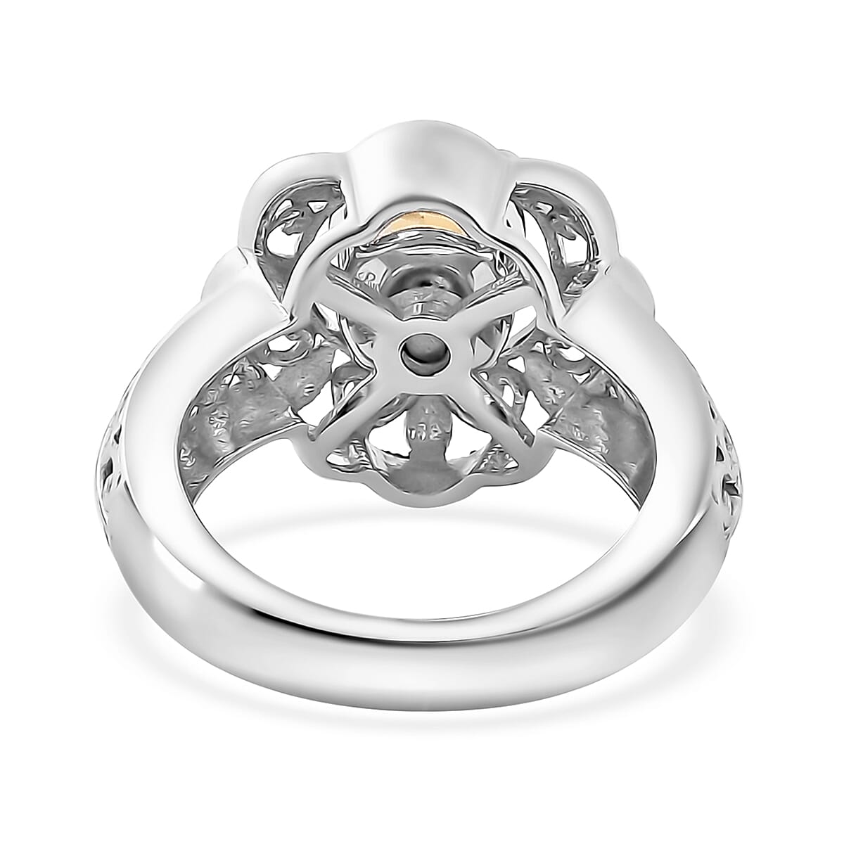 Karis African Amethyst, Brazilian Smoky Quartz, Brazilian Citrine 3.60 ctw Interchangeable Solitaire Ring in Platinum Bond (Size 10.0) image number 5