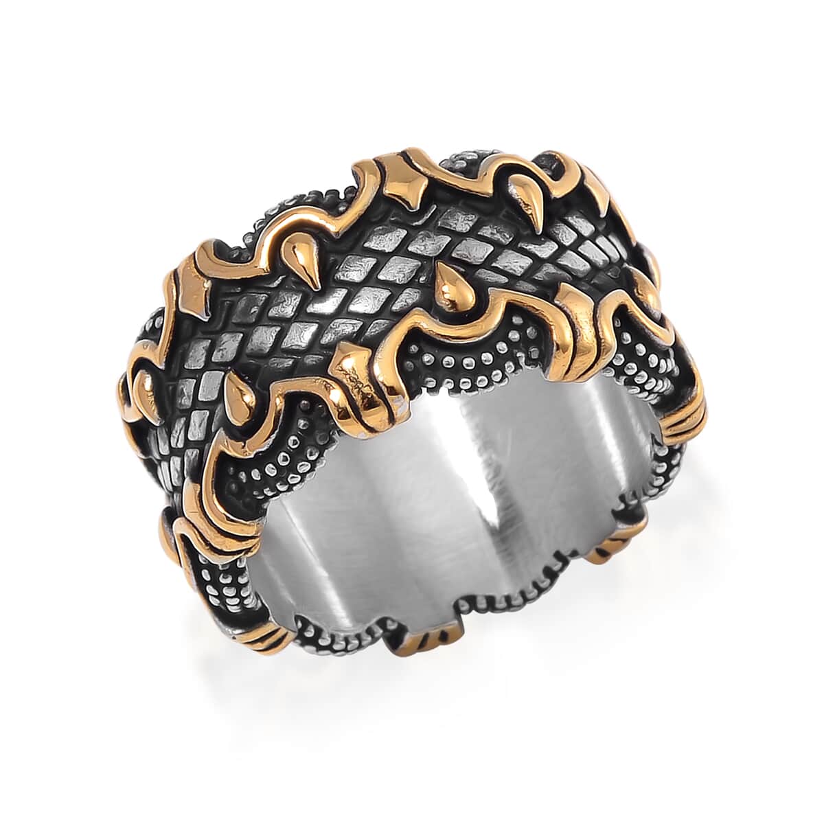 Inferno Band Ring in ION Plated YG and Stainless Steel (Size 10.0) image number 0