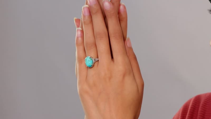 Constituted Turquoise Ring in Copper (Size 10.0) 4.80 ctw