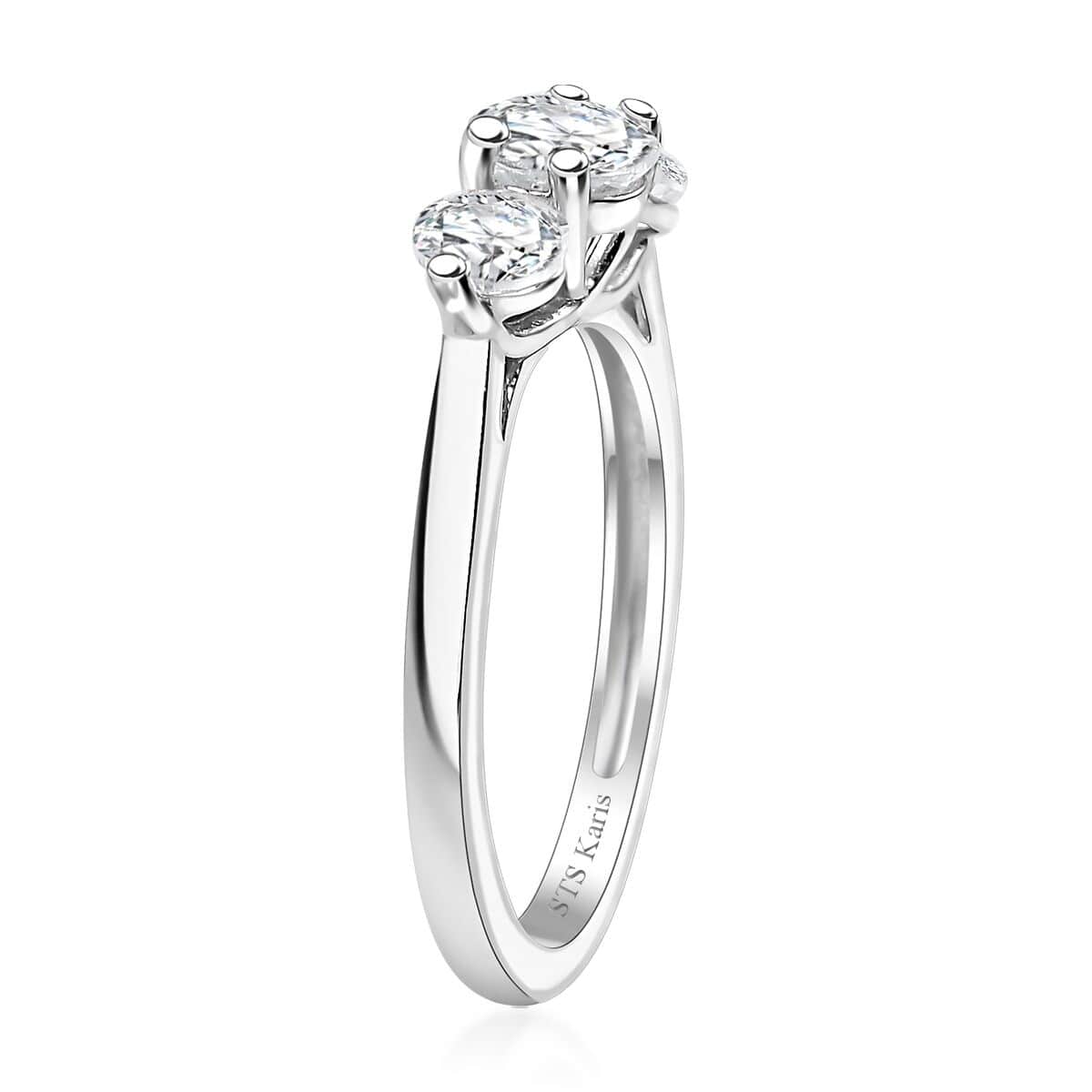 Karis White Topaz 1.30 ctw Ring in Platinum Bond (Size 10.0)  image number 3