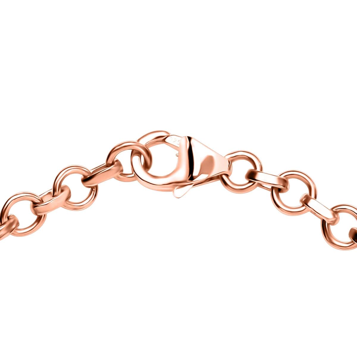 Moroccan Rose and Moissanite 15.70 ctw Flower Bracelet in 18K Vermeil Rose Gold Over Sterling Silver (7.25 In) image number 3