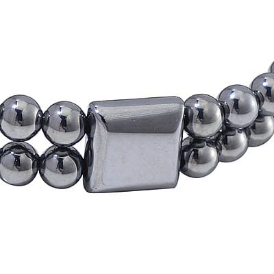 Terahertz 100.00 ctw Men's Cushion Block Stretch Bracelet (8-8.5In)