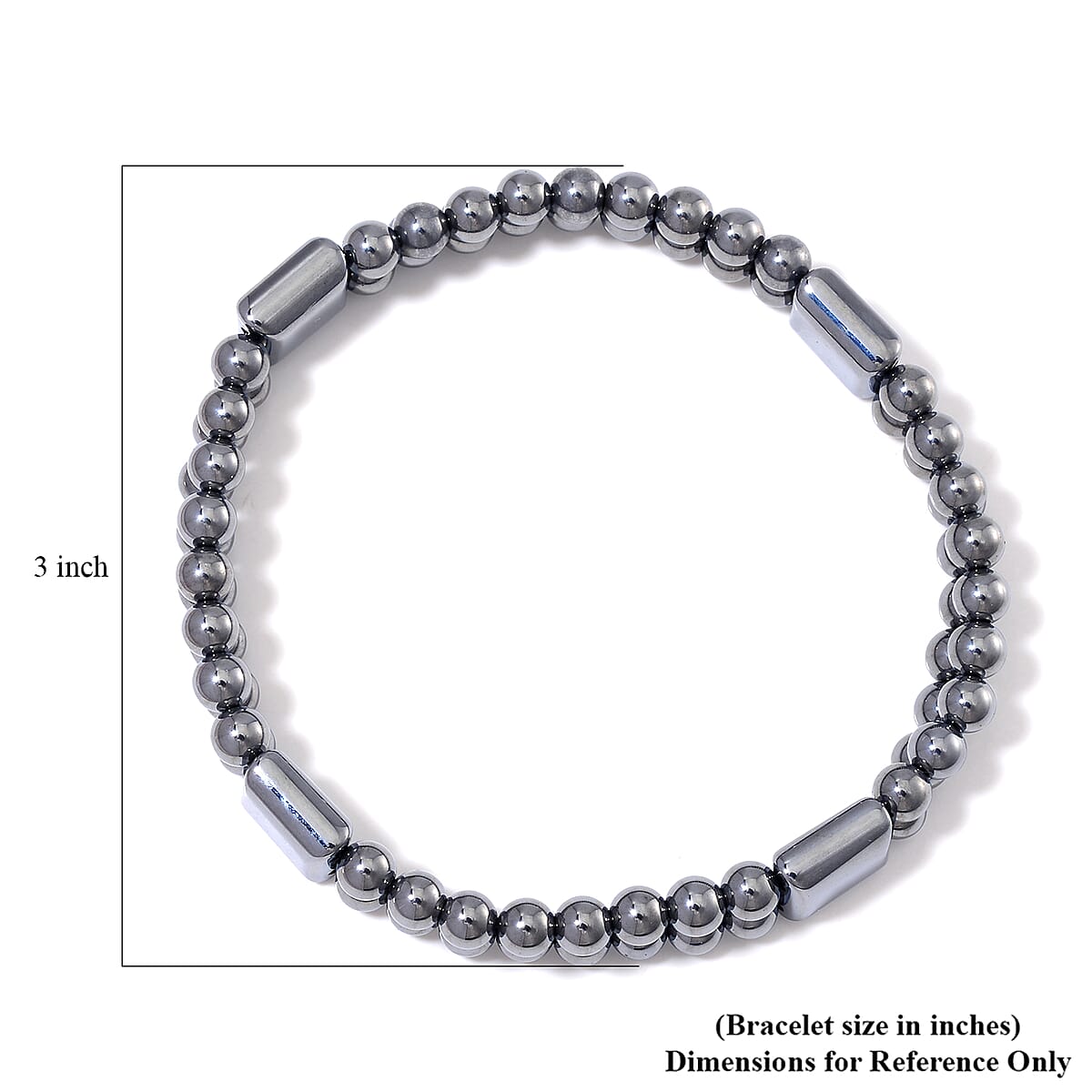 Terahertz 100.00 ctw Men's Cushion Block Stretch Bracelet (8-8.5In) image number 3