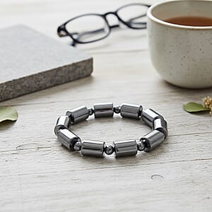 Doorbuster Terahertz 140.00 ctw Barrel Block Stretch Womens Bracelet (6.5-7In)