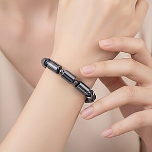 Doorbuster Terahertz 140.00 ctw Barrel Block Stretch Womens Bracelet (6.5-7In)