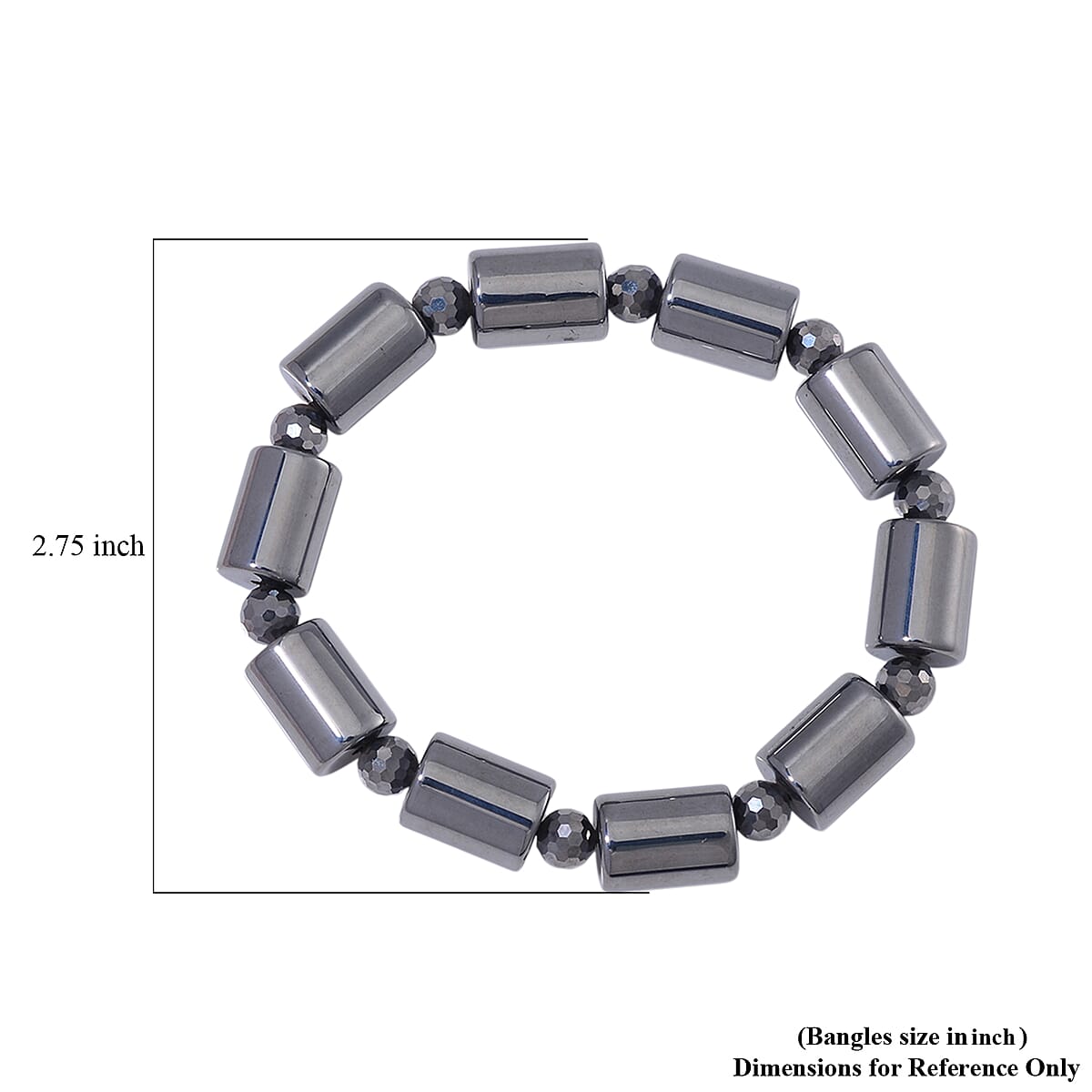 Doorbuster Terahertz 140.00 ctw Barrel Block Stretch Womens Bracelet (6.5-7In) image number 4