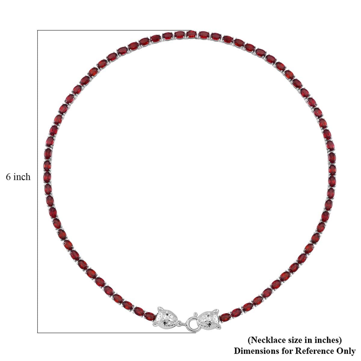 Tanzanian Wine Garnet and Thai Black Spinel 32.80 ctw Double Dragon Head Necklace in Rhodium Over Sterling Silver 18 Inches image number 4