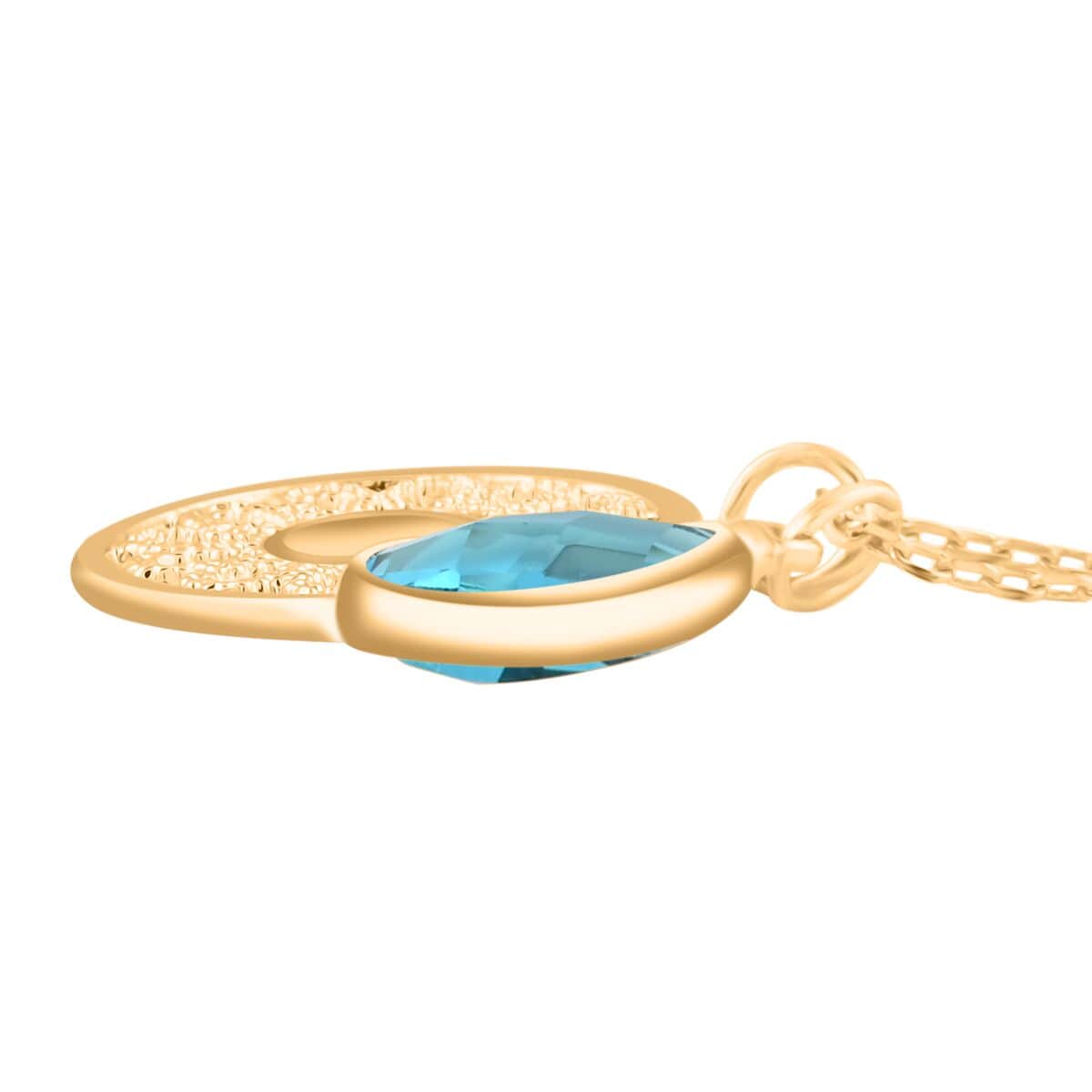 Aquamarine 4.20 ctw Necklace in Goldtone 18 Inches image number 3