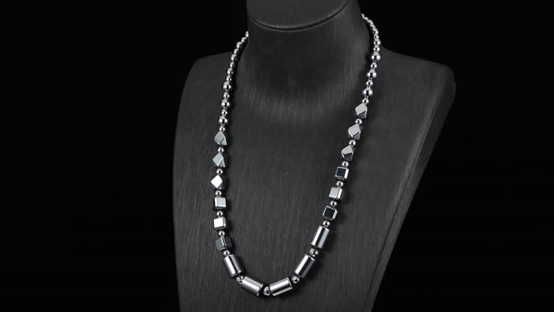 Terahertz 210.00 ctw Beaded Necklace in rhodium Sterling Silver 20 Inches