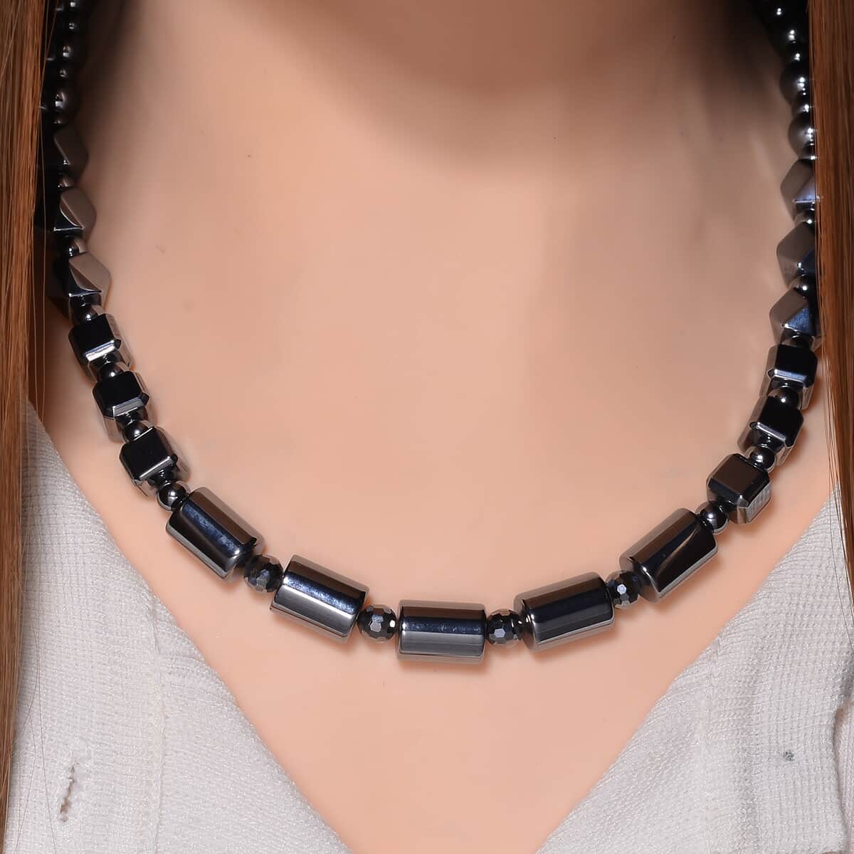 Terahertz 210.00 ctw Beaded Necklace in rhodium Sterling Silver 20 Inches image number 1