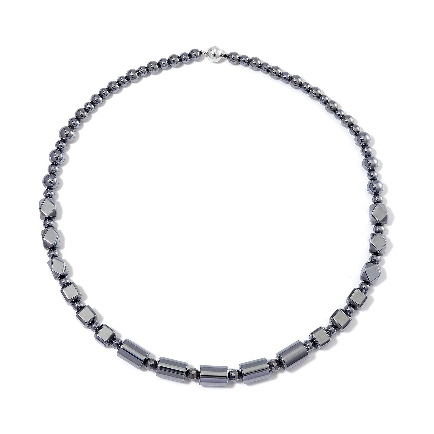 Terahertz 210.00 ctw Beaded Necklace in rhodium Sterling Silver 20 Inches