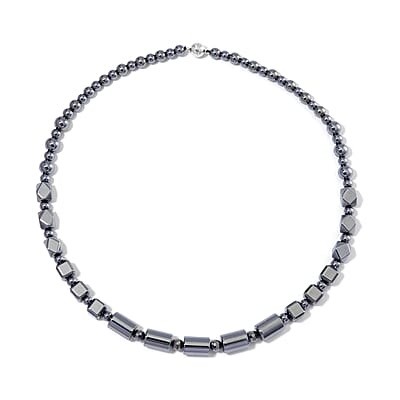 Terahertz 210.00 ctw Beaded Necklace in rhodium Sterling Silver 20 Inches