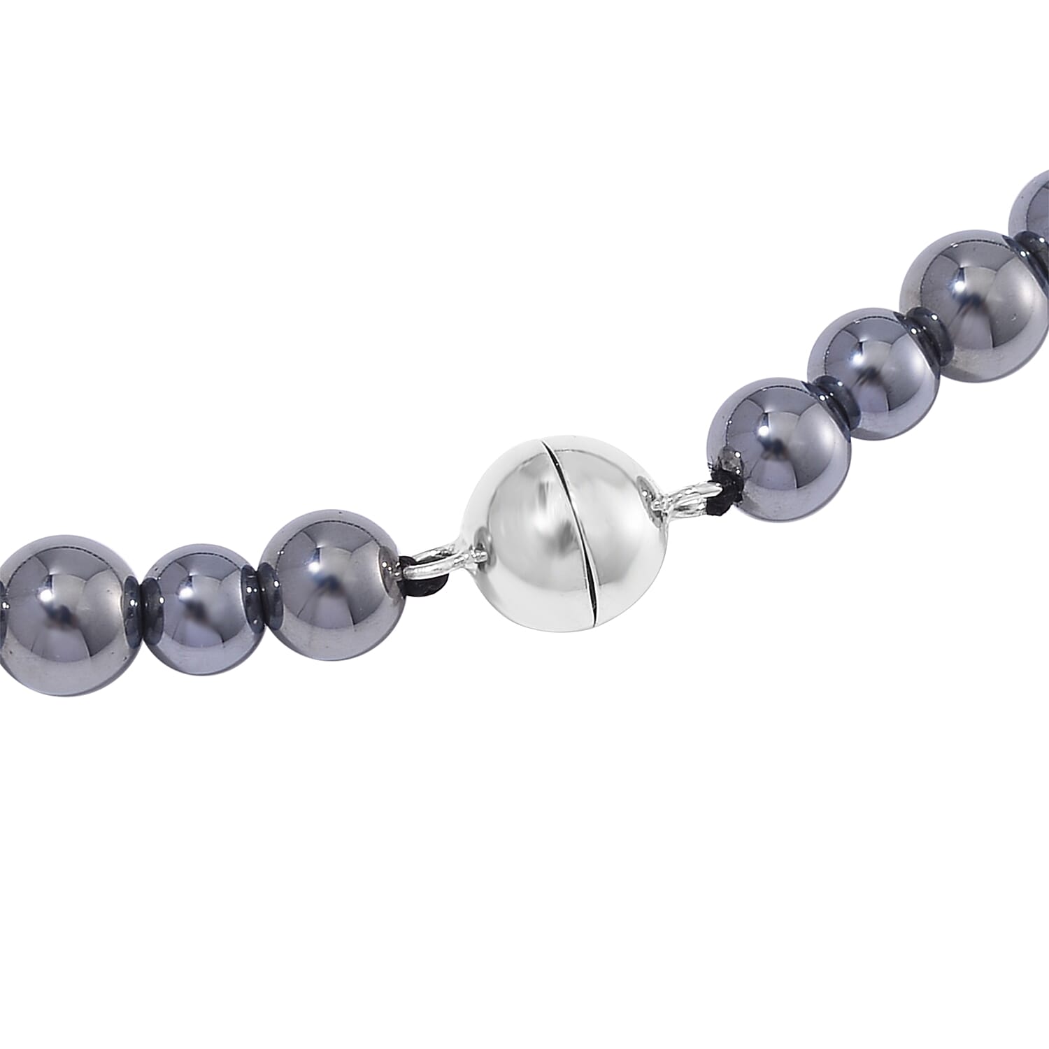 Terahertz 210.00 ctw Beaded Necklace in rhodium Sterling Silver 20 Inches